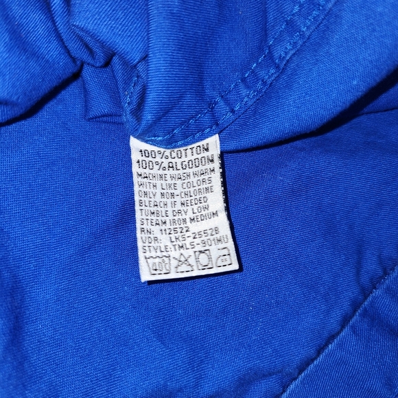 Drysdales Men's Button-Up Shirt Blue Size XXLT Long Sleeve 100% Cotton - Picture 8 of 8